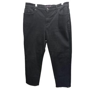 Gloria Vanderbilt Amanda Women's Jeans Size 14 Short Black Denim